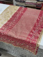Rani Banarasi Border Hand Embroidery Saree - Image 5